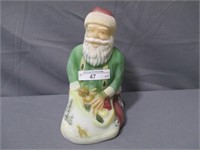 Fenton decorated kneeling santa