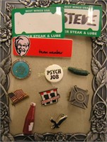 Lot Of Cool Pins & Kfc Name Tag