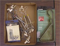 Box Of Peg Board Hooks & Mounting Brackets
