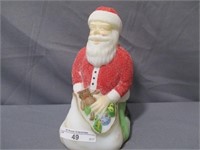 Fenton decorated kneeling Santa