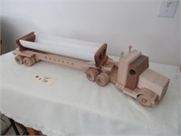 Wood Model Semi with Side Dump Trailer