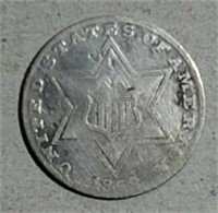 1858  Three-Cent Silver  G