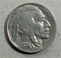 1936 Buffalo Nickel  F+