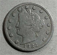 1883 W / Cents Liberty Nickel  F+  Full Liberty