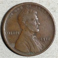 1911-S Lincoln Cent  VG