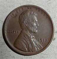 1917-D Lincoln Cent  XF