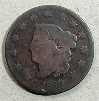 1829 Coronet Large Cent  AG