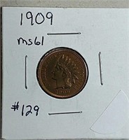 1909 Indian Head Cent  MS