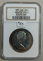 1973 Canadian Mountie Dollar  NGC PF-65