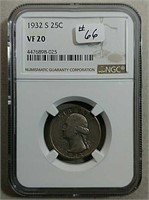 1932-S Washington Quarter  NGC VF-20