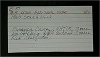 1963 $5 USN  Red Seal Star   VF+