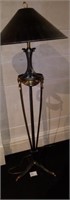 Maitland Smith Iron Floor Lamp Brass Trim