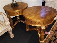 X2 Round Gold Side Table