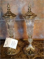 2 Pc. Crystal/Metal Finial