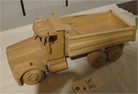 Wood Model Kenworth Truck with Dump Box