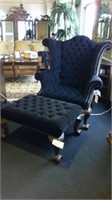 Tomlinson Wing Chair w/ Ottoman