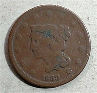 1839 Braided Hair Large Cent  G