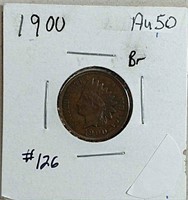 1900 Indian Head Cent  AU