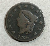 1826 Coronet Large Cent  G