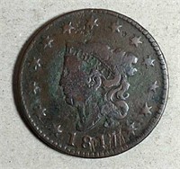 1817  13 Stars Coronet Large Cent  VG-Details