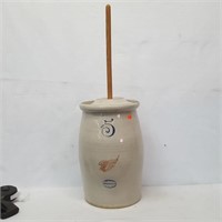 5 Gal. Red Wing Butter Churn Chip on Top Edge