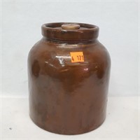 2 Qt. Brown Red Wing Bee Hive Crock W/ Lid