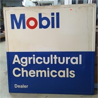 Mobil Agricultural Chemical Dealer Sign