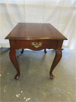 Vintage Wood & Veneer End Table