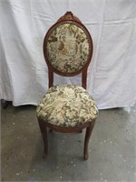 Gorgeous Antique Tapestry Dinning Parlor Chair