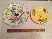 Vintage Plates - Blue Ridge & Roma with Flowers