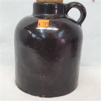 2 Qt. Brown Red Wing Bee Hive Jug Bottom Marked