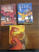 3 Sci Fi Paperback Books - Dragons