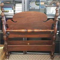 Vintage Wooden Single Bed