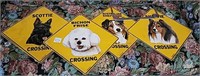 4 Dog Crossing Signs