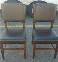 2 Pier 1 Leather Chairs