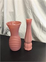Flower Vases Rose colored flat matte