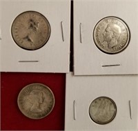 (4) Canadian Coins