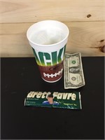 Brett Farve Candy Bar and Cup Green Bay Packers