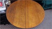 Round Oak Table W/ Claw Feet