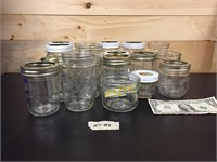 18 Canning Jars Miscellaneous sizes