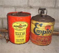 Empire OIl Can & Pennzoil Can