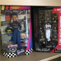 Dale Earnhardt Figurine & Nascar Barbie