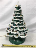 Vintage light-up ceramic Christmas tree.