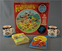 1960's-70's Flintstones Cups, Puzzle and Books