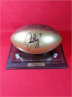 John Elway Autographed Football with COA