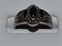 .925 Silver & Enamel  Ring Size 6.5