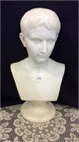 Very Heavy Lg. Two Piece Old Marble Bust