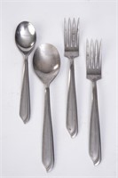4 Pieces of Blue Grass Stainless Flatware