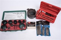 11 Pc. Hole Saw Set, Hollow Punch Set and More