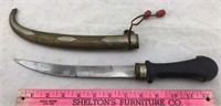 Old Fillet Knife with Brass Sheath